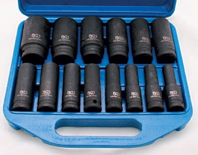 Hlavice 1/2" nástrčné tvrzené, úderové 10-32mm CrMo, sada - BGS 5207