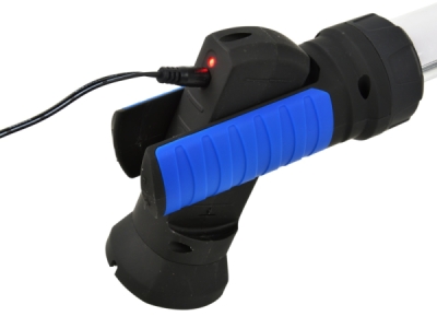Montážní lampa LED 120 SMD, nabíjecí, s nastavitelným držákem, háčky a magnety