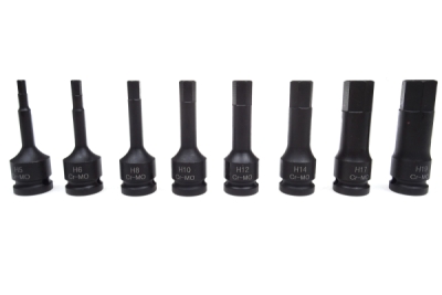 Sada zástrčných úderových hlavic Imbus, 1/2", H5 - H19, 8 kusů - QUATROS QS50008