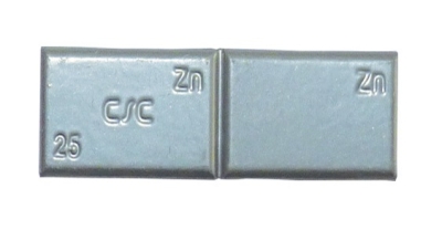 Závaží samolepící zinkové ZNC, šedý lak, různé hmotnosti, Varianta: ZNC 5 g. šedý lak. 1 ks