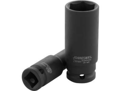 Nástrčné hlavice úderové, prodloužené, 1/2", 6-hranné, velikosti 8-36 mm - JONNESWAY, Velikost: 21 mm