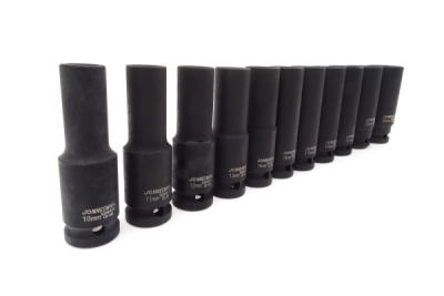 Sada úderových hlavic 1/2", prodloužené, 11 ks, 10-24 mm - JONNESWAY S03AD4111S