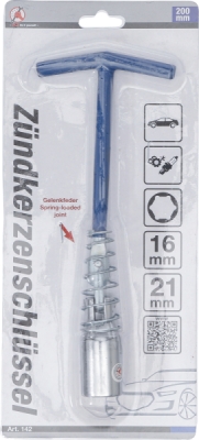 Klíč na zapalovací svíčky 16,0 a 20,8 mm, s kloubem