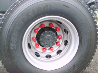 Indikátor povolení matic 33 mm dolní, pro nákladní auta a autobusy, plast - Dustite DT