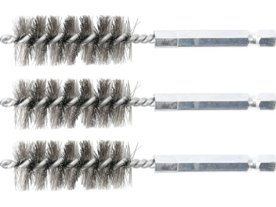 Sady kartáčů na vrtačku, různé průměry, ocelové, 3 ks - BGS technic, Velikost: 14 mm