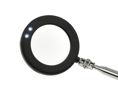 Inspekční zrcátko teleskopické 280-870 mm, kulaté s LED osvetlením