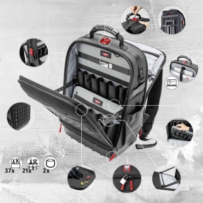 Batoh na nářadí "Modular X18", prázdný, 18 l, 50 x 35 x 25 cm - KNIPEX 00 21 50 LE