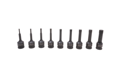 Sada zástrčných úderových hlavic XZN, 1/2", M4 - M16, 9 kusů - QUATROS QS50010