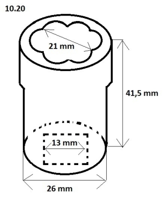 Ořech, hlavice pro poškozené šrouby (různé velikosti), Velikost: 17 mm