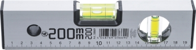 Vodováha 200 mm, hliníková, dvě libely - BGS 50869