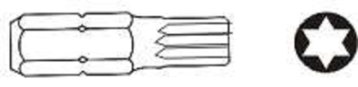 Bity TORX, různé velikosti, úchyt 10 mm, délka 30 mm - JONNESWAY, Velikost: T20