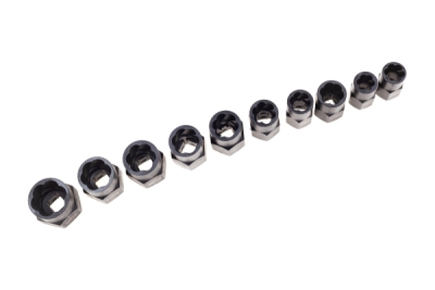 Hlavice 3/8” na poškozené šrouby a matice, velikosti 9-19 mm, sada 10 ks - SATRA