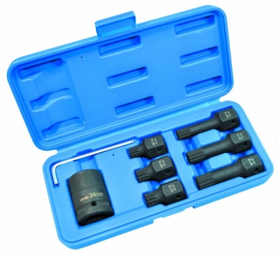 Úderové bity XZN 1/2", vel. M14-M18, s adaptérem na 3/4", sada 8 ks - ASTA