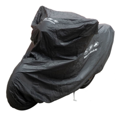 Krycí plachta na motorku XXL 264 x 104 x 130 cm Premium, venkovní nepromokavá, černá