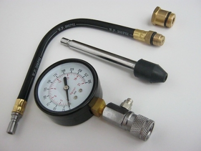 Kompresiometr pro benzinové motory, sada 4 dílů - QUATROS QS30191