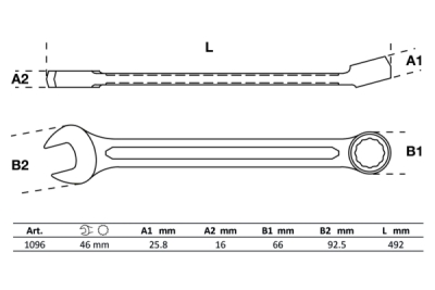 Klíče očkoploché CrV (různé velikosti 6-50mm) - BGS, Velikost: 17 mm