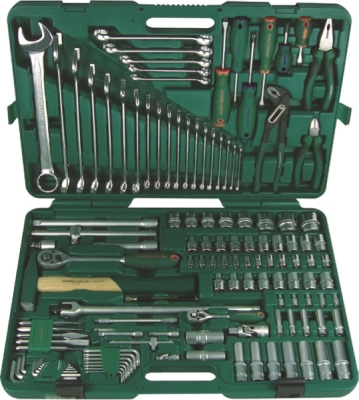 Velká sada ručního nářadí, hlavic 1/4" a 1/2" (gola sada), 127 ks - JONNESWAY S04H524127S