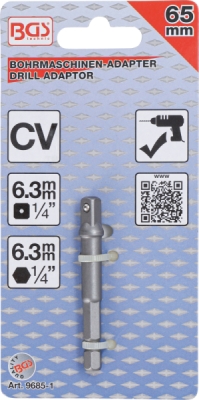 Adaptér na 1/4" gola hlavice do vrtačky - BGS 9685-1