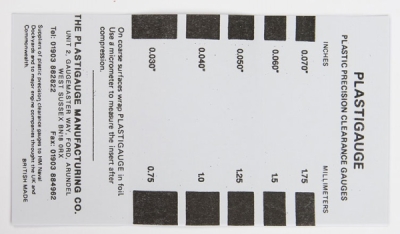 Plastigage-měření tolerance ložisek (různé velikosti), Rozměr: 0.025-0.175 mm