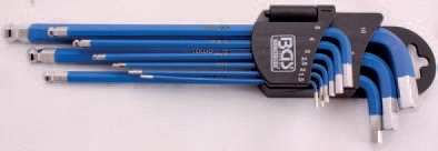 Klíče imbus 9ks extra dlouhé, s kuličkou a magnetem - BGS 35100