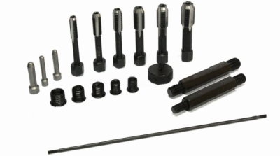 Sada na opravu závitů žhavicích svíček M8x1, M10x1, M10x1.25, M12x1.25, 33 kusů - QS14140