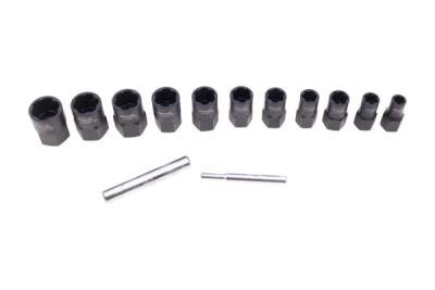 Hlavice 1/2" a 3/8" na poškozené šrouby, velikosti 8-21 mm, sada 13 ks - ASTA