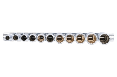 Hlavice 3/8" nástrčné prodloužené 12hranné, velikosti 8-19 mm, sada 11 ks - BGS 5252