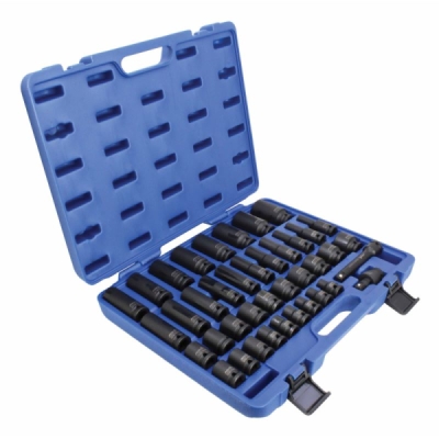 Sada zástrčných hlavic 1/2", úderové, 9-30 mm, 40 ks - Asta A-HEX40F