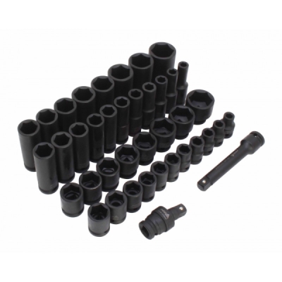 Sada zástrčných hlavic 1/2", úderové, 9-30 mm, 40 ks - Asta A-HEX40F