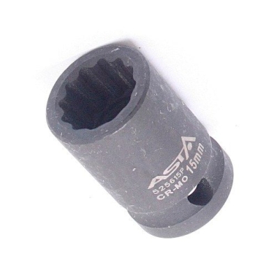 Hlavice nástrčné úderové 1/2", 12hranné, různé rozměry - ASTA, Velikost: 18 mm