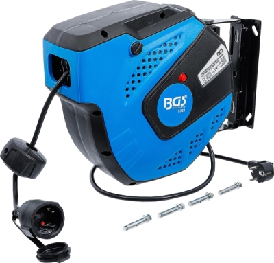 Samonavíjecí prodlužovací kabel s bubnem, 230 V, délka 15 metrů - BGS 3321