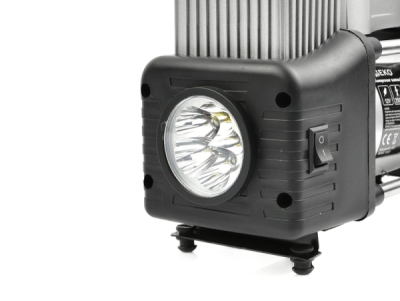 Dvoupístový kompresor do auta 10 bar, 12V, s LED svítilnou a příslušenstvím