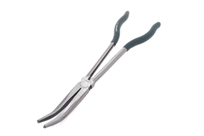 Kleště extra dlouhé, 28 cm, zahnuté 45 stupňů, špičaté čelisti - JONNESWAY P7602