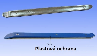 Montážní páka na pneumatiky - montpáka, délka 380 mm, s plastovou ochranou ráfku