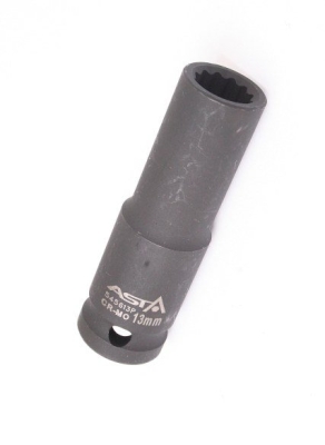 Hlavice nástrčné úderové 1/2", 12hranné, prodloužené 78 mm, různé rozměry - ASTA, Velikost: 27 mm