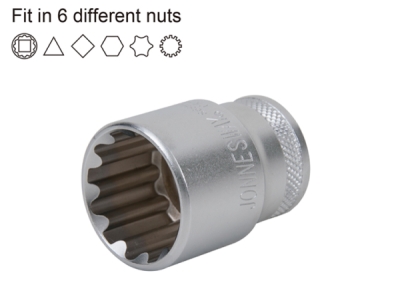 Hlavice 1/2" multiprofilové (různé velikosti) Jonnesway SuperTech, Velikost: 18 mm