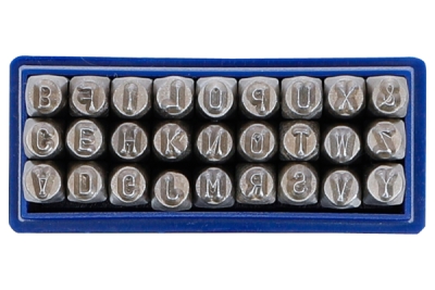 Razící matrice písmen, raznice- sada 27ks (různé velikosti) - BGS, Velikost: 3 mm