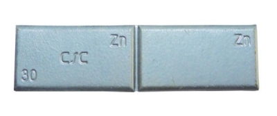 Závaží samolepící zinkové ZNC, šedý lak, různé hmotnosti, Varianta: ZNC 5 g. šedý lak. 1 ks