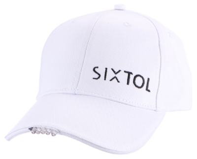 Kšiltovky s LED světlem 25 lm, nabíjeci USB, univerzální velikost - SIXTOL B-CAP, Barva: černá