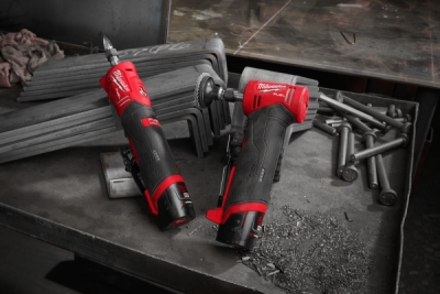 Aku pravoúhlá vřetenová bruska 12 V, 2x baterie 2 a 4 Ah - Milwaukee M12 FDGA-422B FUEL