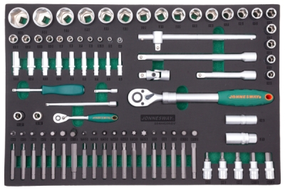 Modul - velká gola sada 1/4" a 1/2", s příslušenstvím, 95 ks - JONNESWAY S04H4295SV