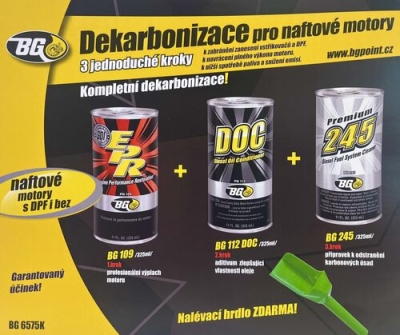 BG 6575 KIT dekarbonizace naftových motorů s nálevkou zdarma