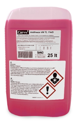 Chladicí kapalina - nemrznoucí směs D/G12, červená, různé velikosti balení - CARFIT, Velikost balení: 3 l