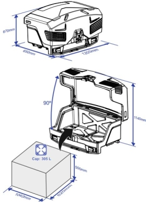 TowCar TowBox EVO modrý, na tažné zařízení