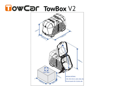 Přepravní box na tažné zařízení TowBox V2 Dog černý