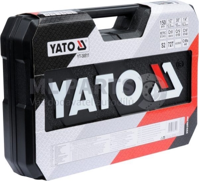 Gola sada 1/4" 3/8" 1/2" 150 kusů YATO YT-38811