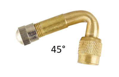 Prodloužení ventilů kovová, zahnutá, pro nákladní auta, různé úhly - Ferdus, Úhel zahnutí: 135 °