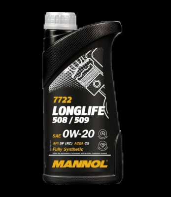 Motorový olej 7722 MANNOL LongLife 508/509 0W-20, 1L