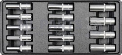 Sada dlouhých nástavců 8-21 mm 1/2" 14 kusů YATO YT-5539