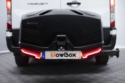 Přepravní box na tažné zařízení TowBox V5 Swing L, černý, výklopný